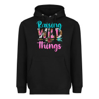 Black raising wild things Heavyweight Hoodie - texasbilliewilder