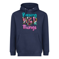 Navy raising wild things Heavyweight Hoodie - texasbilliewilder