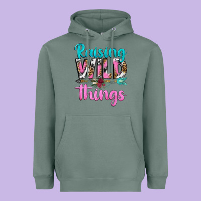 Raising Wild Things Heavyweight Hoodie Designed By Texasbilliewilder