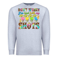 Heather Grey dont worry ive had both my shots Premium Sweatshirt - texasbilliewilder