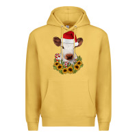 Antique Gold calf sunflower christmas Premium Hoodie - JahusDesignShop