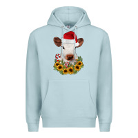 Blue Mist calf sunflower christmas Premium Hoodie - JahusDesignShop