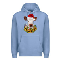 Colony Blue calf sunflower christmas Premium Hoodie - JahusDesignShop