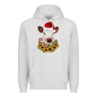 Dove Grey calf sunflower christmas Premium Hoodie - JahusDesignShop