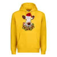 Lemon calf sunflower christmas Premium Hoodie - JahusDesignShop