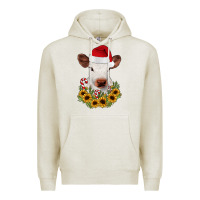 Oatmeal Heather calf sunflower christmas Premium Hoodie - JahusDesignShop