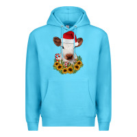Ocean Blue calf sunflower christmas Premium Hoodie - JahusDesignShop