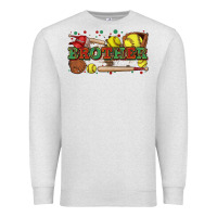 Oatmeal Heather brother softball Premium Sweatshirt - Zillion Design Studio