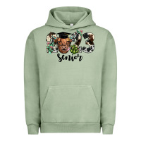 Pigment Oil Green highland cow 2023 Urban Hoodie - JahusDesignShop
