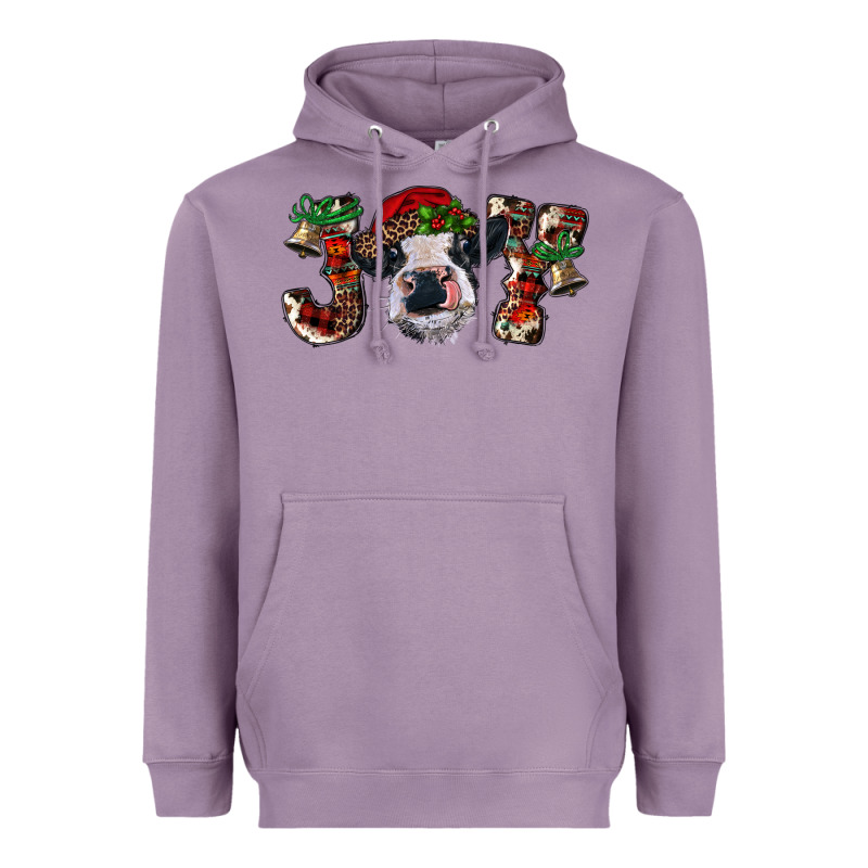 Christmas Joy Heifer Cow Heavyweight Hoodie by RanaPortraitStore | Teevron