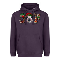 Plum Christmas Joy Heifer Cow Heavyweight Hoodie - RanaPortraitStore