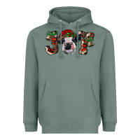 Sage Christmas Joy Heifer Cow Heavyweight Hoodie - RanaPortraitStore