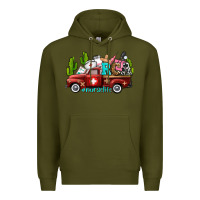 Army Green rca nurse truck with cactus Premium Hoodie - AdoDesignShop