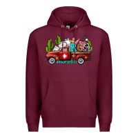 Burgundy rca nurse truck with cactus Premium Hoodie - AdoDesignShop