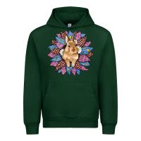 Forest Green easter leopard bunny sunflower Urban Hoodie - Artiststas