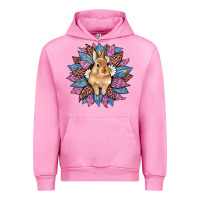 Fuchsia Pink easter leopard bunny sunflower Urban Hoodie - Artiststas