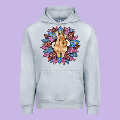 Easter Leopard Bunny Sunflower Urban Hoodie Designed By Artiststas