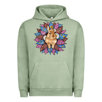 Pigment Oil Green easter leopard bunny sunflower Urban Hoodie - Artiststas