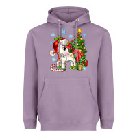 Lavender Christmas unicorn Heavyweight Hoodie - Zillion Design Studio