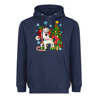 Navy Christmas unicorn Heavyweight Hoodie - Zillion Design Studio