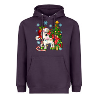 Plum Christmas unicorn Heavyweight Hoodie - Zillion Design Studio