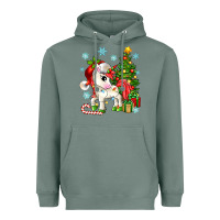 Sage Christmas unicorn Heavyweight Hoodie - Zillion Design Studio