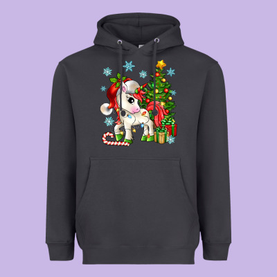 Heavyweight Hoodie Christmas unicorn