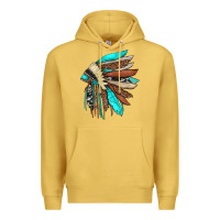 Antique Gold indian headdress Premium Hoodie - JahusDesignShop