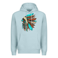 Blue Mist indian headdress Premium Hoodie - JahusDesignShop