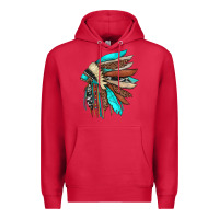 Cardinal indian headdress Premium Hoodie - JahusDesignShop
