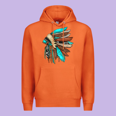 Indian Headdress Premium Hoodie Designed By Jahusdesignshop