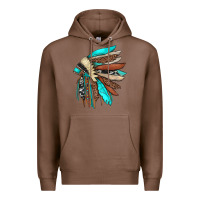 Chestnut indian headdress Premium Hoodie - JahusDesignShop