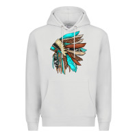 Dove Grey indian headdress Premium Hoodie - JahusDesignShop