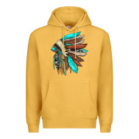 Mustard indian headdress Premium Hoodie - JahusDesignShop