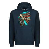 Navy indian headdress Premium Hoodie - JahusDesignShop