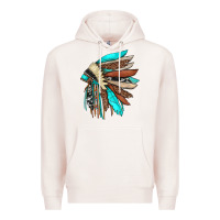Pale Pink indian headdress Premium Hoodie - JahusDesignShop