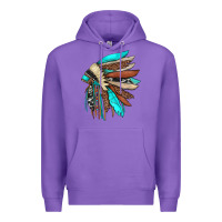 Purple indian headdress Premium Hoodie - JahusDesignShop