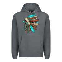 Rock indian headdress Premium Hoodie - JahusDesignShop