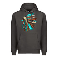 Smoke indian headdress Premium Hoodie - JahusDesignShop