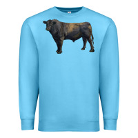 Ocean Blue black angus bull Premium Sweatshirt - RanaPortraitStore