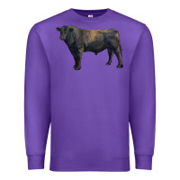 Purple black angus bull Premium Sweatshirt - RanaPortraitStore