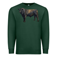 Sports Green black angus bull Premium Sweatshirt - RanaPortraitStore