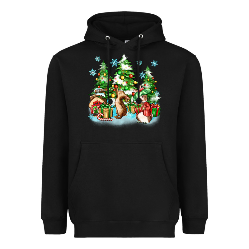Christmas Rabbits Heavyweight Hoodie by Zillion Design Studio | Teevron
