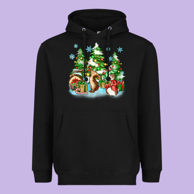 Heavyweight Hoodie christmas rabbits