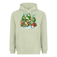 Matcha christmas rabbits Heavyweight Hoodie - Zillion Design Studio