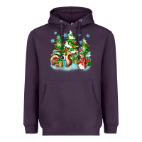 Plum christmas rabbits Heavyweight Hoodie - Zillion Design Studio