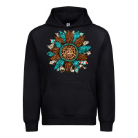 Black gemstone cowhide leopard turquoise sunflower Urban Hoodie - Artiststas