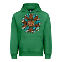 Emerald gemstone cowhide leopard turquoise sunflower Urban Hoodie - Artiststas