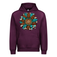 Mauve Wine gemstone cowhide leopard turquoise sunflower Urban Hoodie - Artiststas