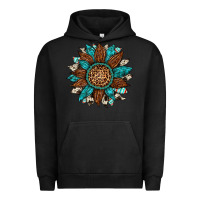 Pigment Black gemstone cowhide leopard turquoise sunflower Urban Hoodie - Artiststas